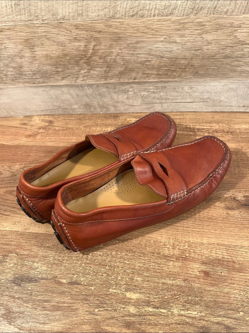 Cole‎ Haan Men's Howland Penny Loafer Driving Shoes in Chestnut